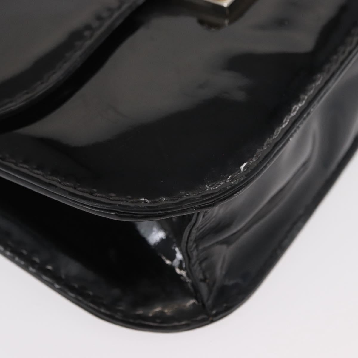 Valentino Garavani Glam Lock Patent Black Patent_Leather Shoulder Bag Bag (Pre-Owned)