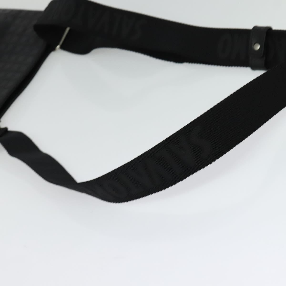 Salvatore Ferragamo Vintage Leather Black Leather Shoulder Bag Bag (Pre-Owned)