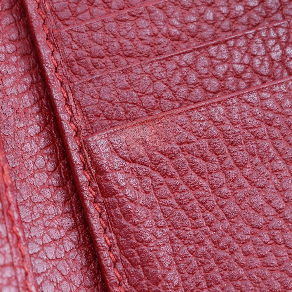 Gucci Gg Marmont Bifold Leather Red Leather Wallets Accessory (Pre-Owned)