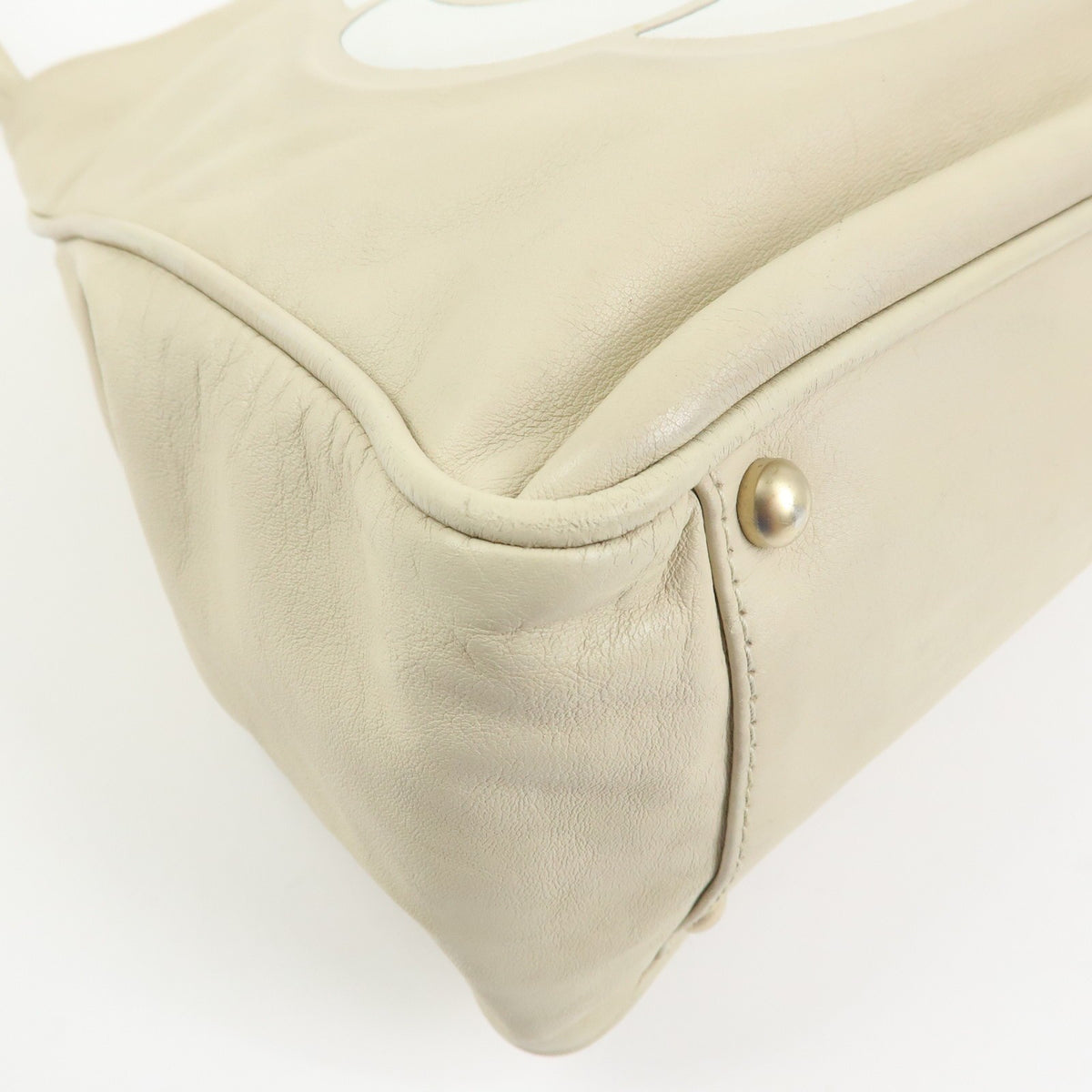 Chanel Camellia Lambskin Beige Leather Tote Bag Bag (Pre-Owned)