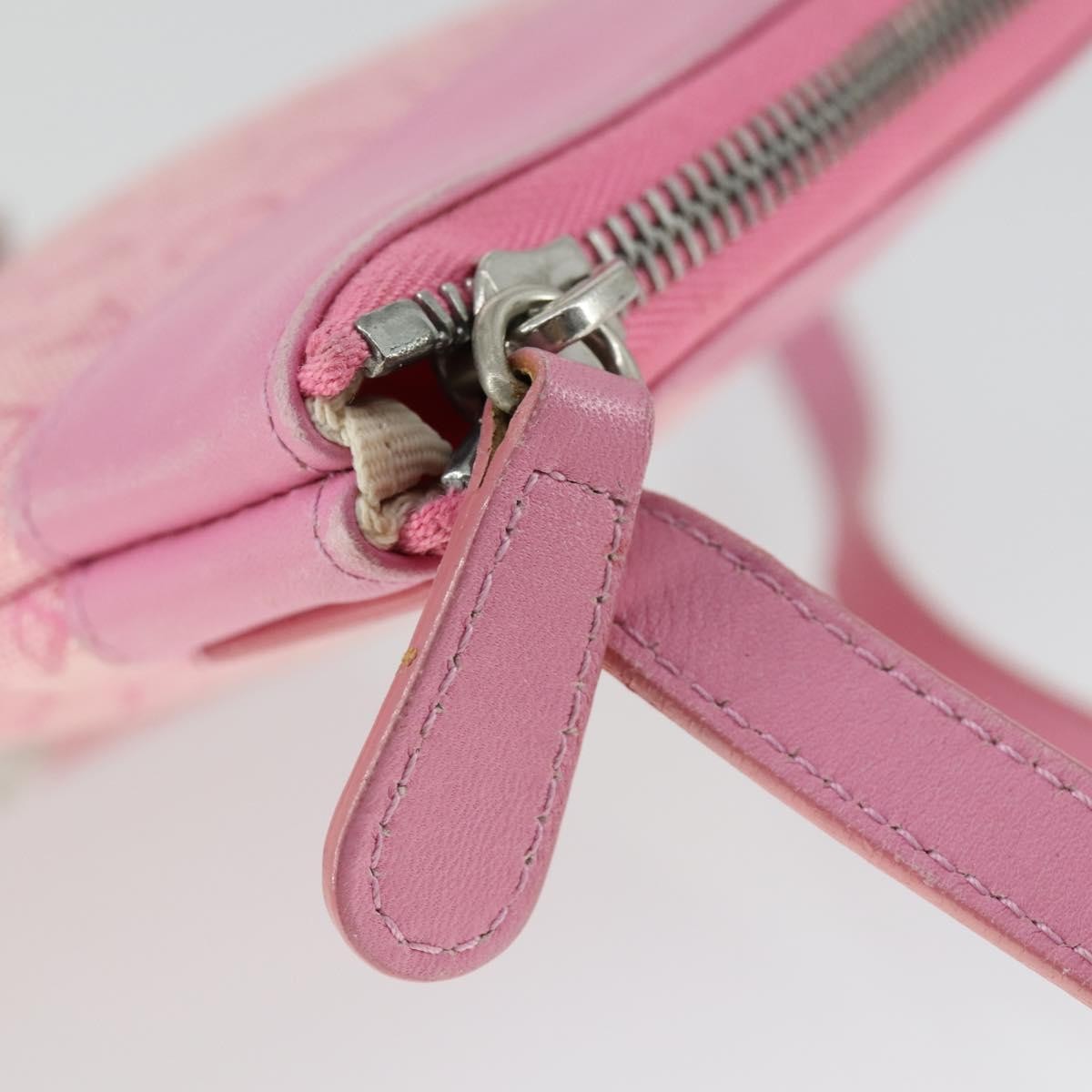 Bvlgari Logomania Canvas With Leather Pink Canvas Shoulder Bag Bag (Pre-Owned)
