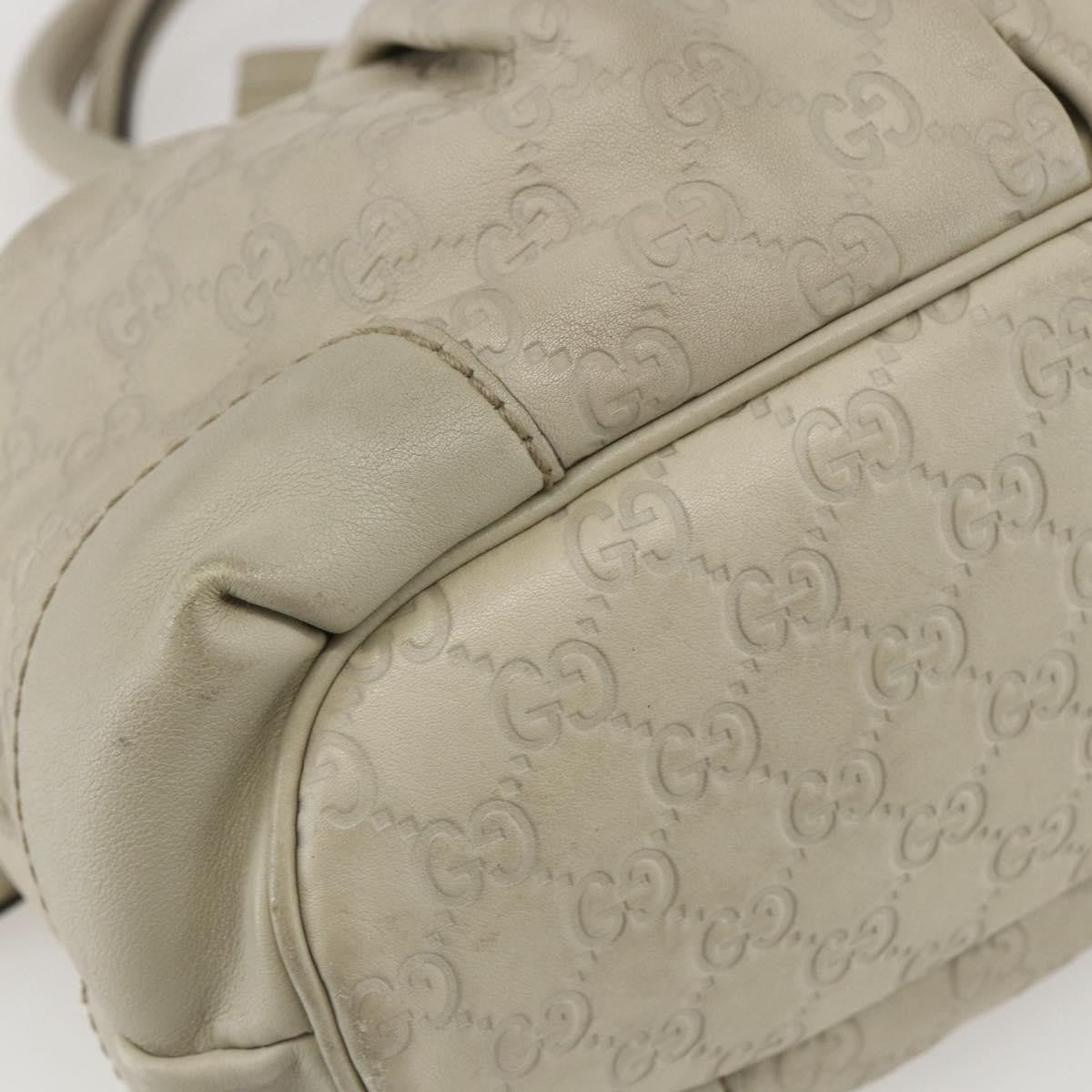 Gucci Sukey Top Handle Satchel Guccissima Leather Ecru Leather Handbag (Pre-Owned)