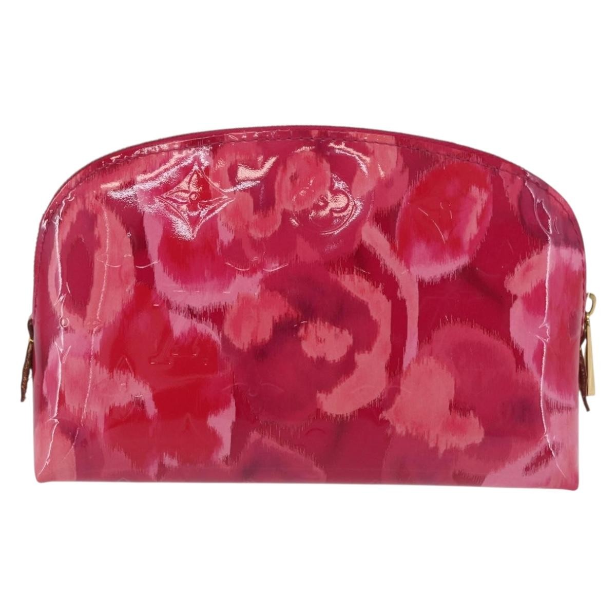 Louis Vuitton Cosmetic Case Limited Edition Monogram Vernis Ikat Pink Patent_Leather Toiletry Case Accessory (Pre-Owned)