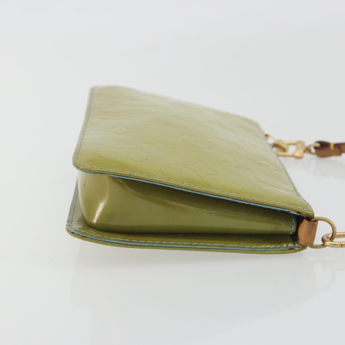 Louis Vuitton Lexington Pochette Monogram Vernis Green Patent_Leather Clutche & Pouche Bag (Pre-Owned)
