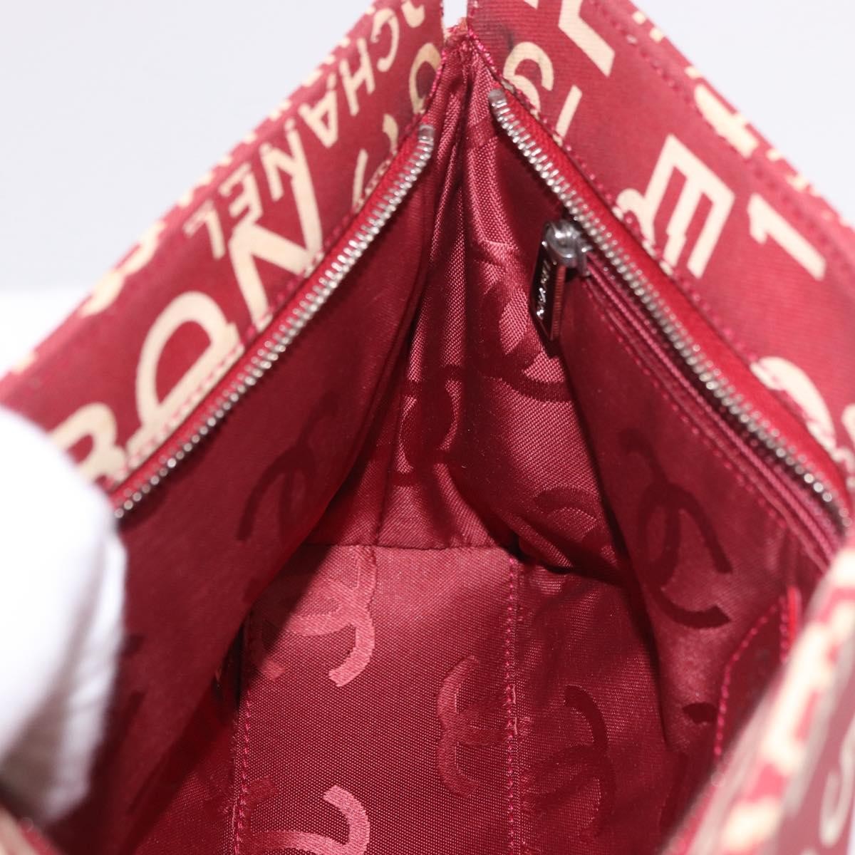 Chanel Vintage Clutch Canvas Red Canvas Clutche & Pouche Bag (Pre-Owned)