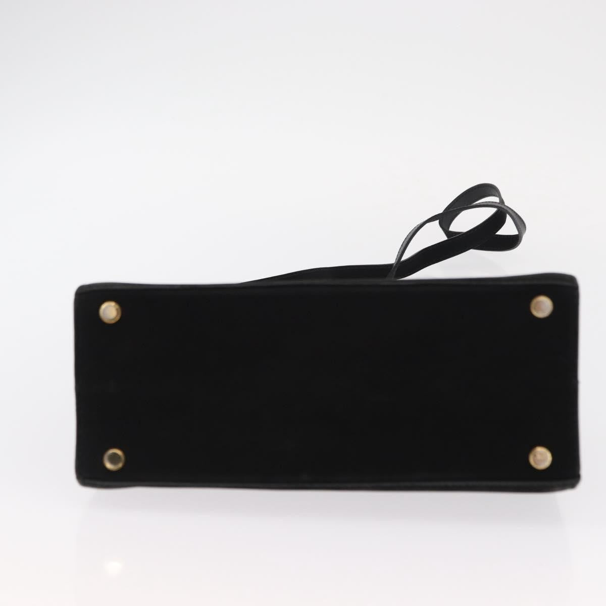 Salvatore Ferragamo Convertible Vara Bow Suede Black Suede Handbag (Pre-Owned)