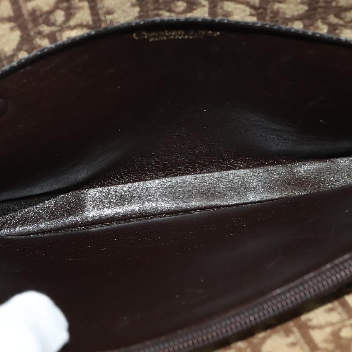 Christian Dior Vintage Trotter Canvas Brown Canvas Handbag (Pre-Owned)