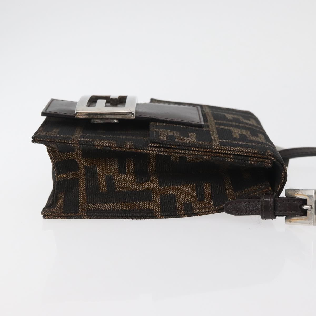 Fendi Baguette Zucca Canvas Brown Canvas Handbag (Pre-Owned)