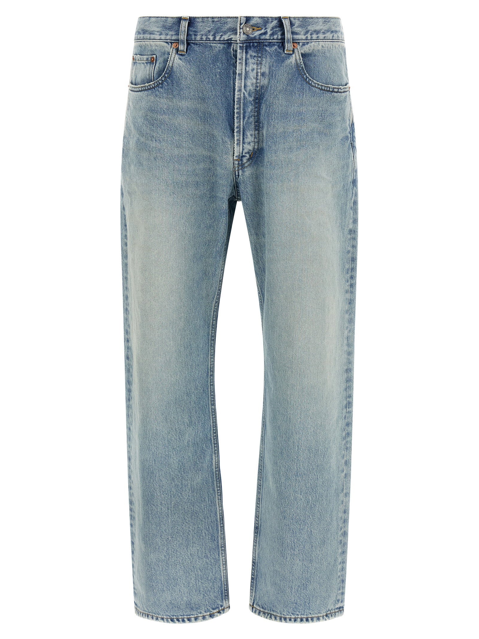 Saint Laurent Men's Wide Leg Jeans