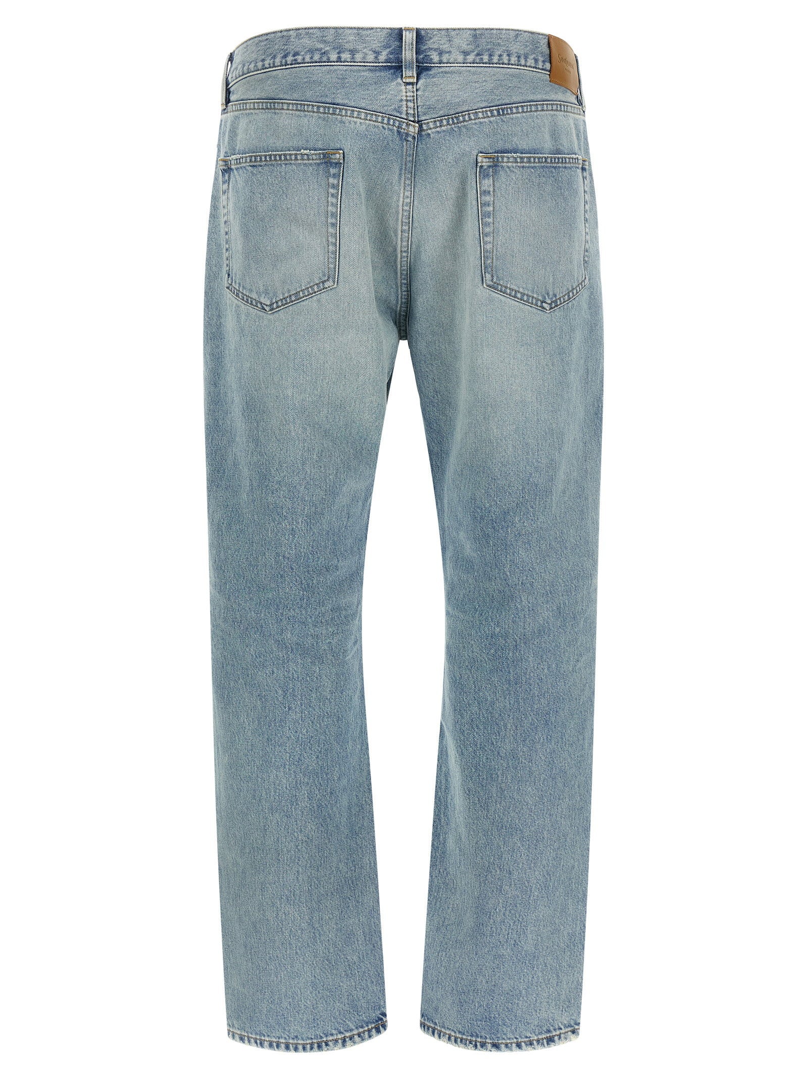 Saint Laurent Men's Wide Leg Jeans