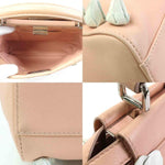 Fendi Peekaboo Beige Leather Shoulder Bag (Pre-Owned)