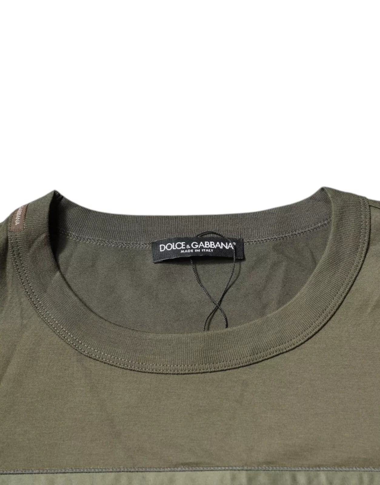 Dolce & Gabbana Army Green DG Love Cotton Crew Neck Men's T-shirt (Pre-Owned)