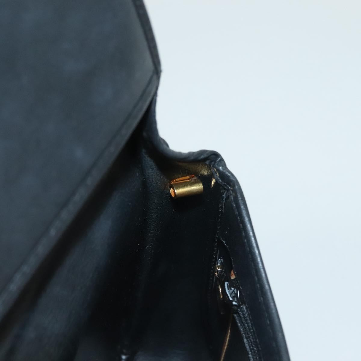 Christian Dior Vintage Trotter Leather Black Leather Clutche & Pouche Bag (Pre-Owned)