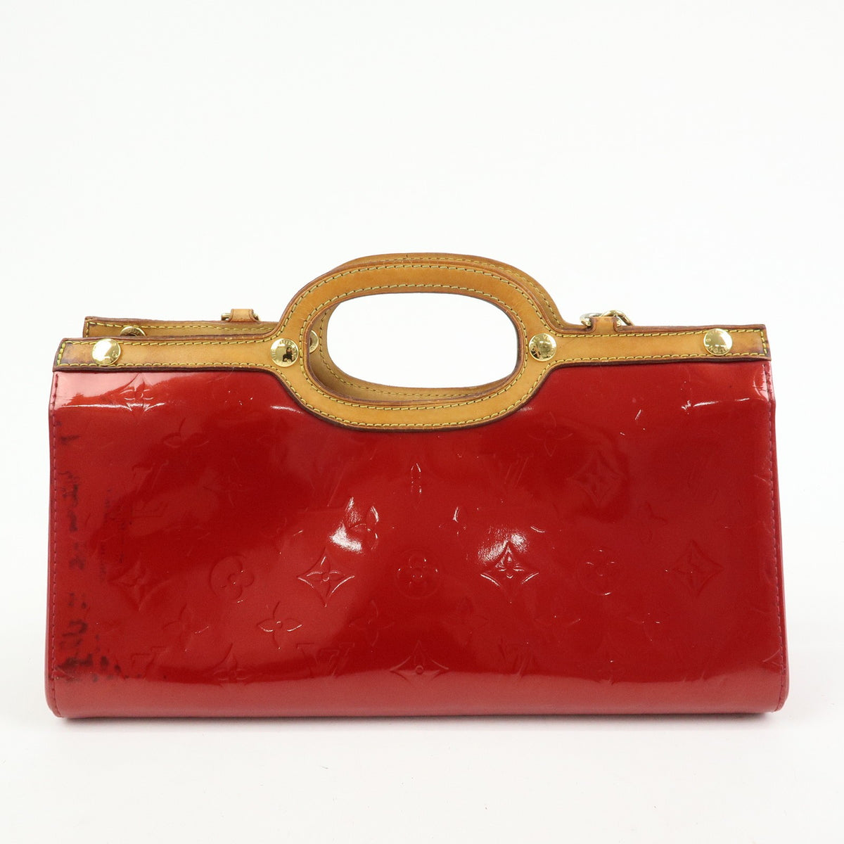 Louis Vuitton Roxbury Drive Monogram Vernis Red Patent_Leather Handbag (Pre-Owned)