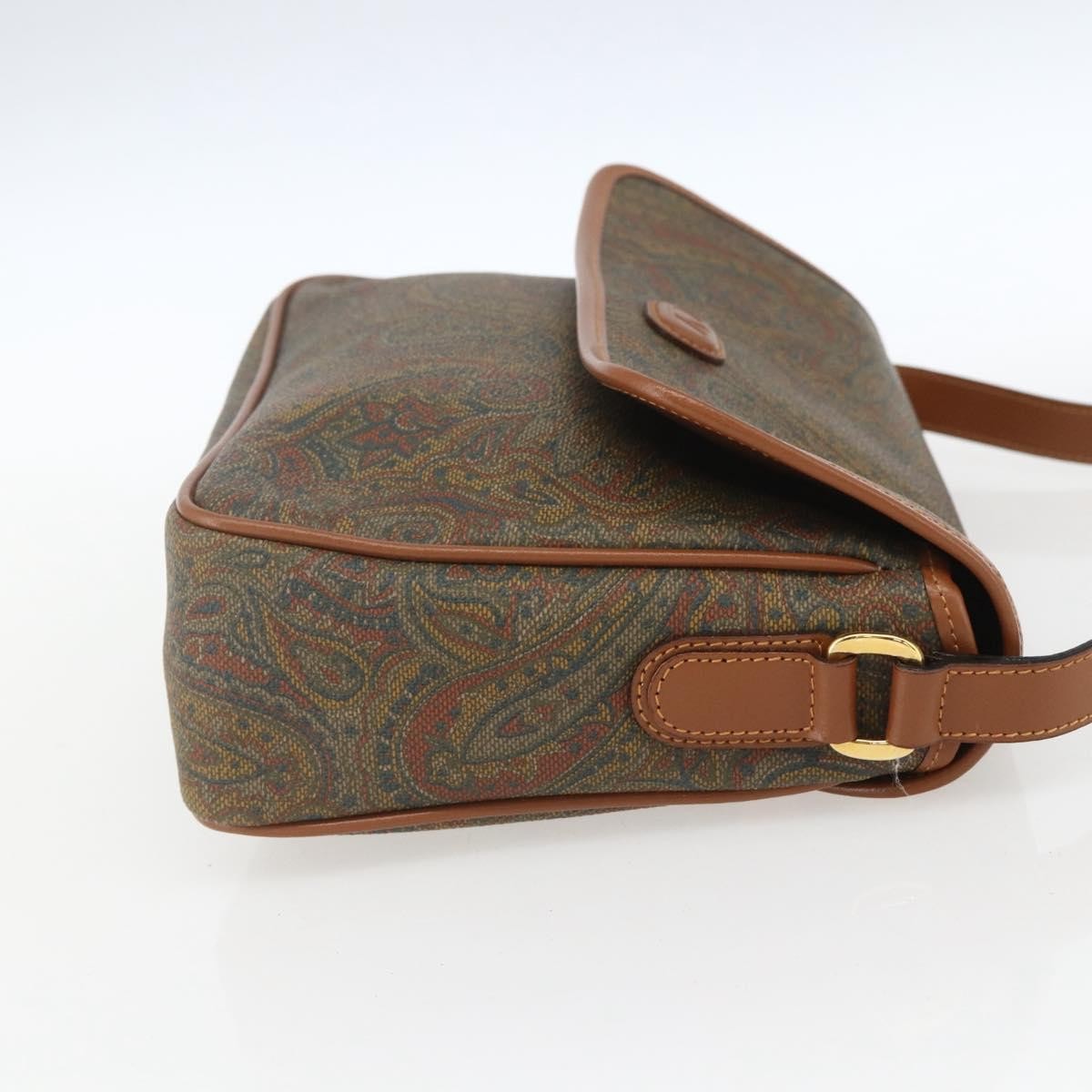 Valentino Garavani Vintage Canvas And Leather Brown Canvas Shoulder Bag Bag (Pre-Owned)