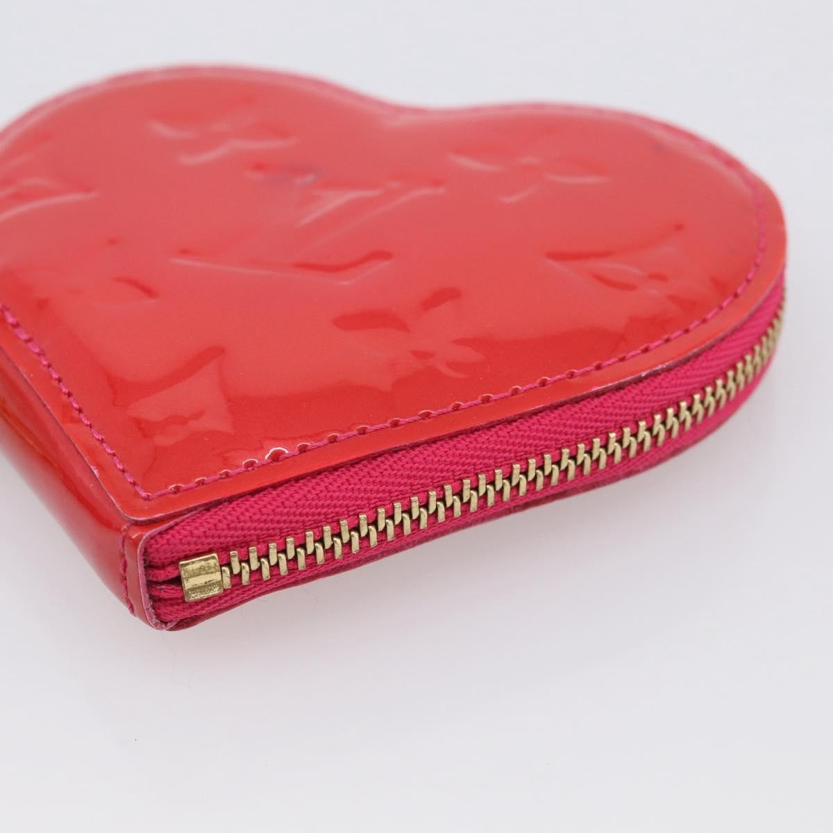 Louis Vuitton Heart Coin Purse Monogram Vernis Pink Patent_Leather Clutche & Pouche Bag (Pre-Owned)
