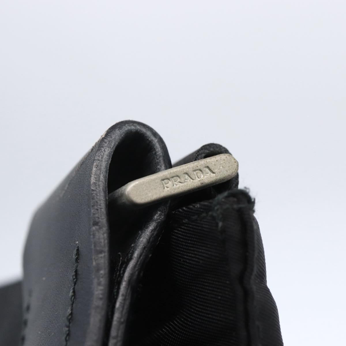 Prada Flat Messenger Tessuto Black Nylon Shoulder Bag Bag (Pre-Owned)