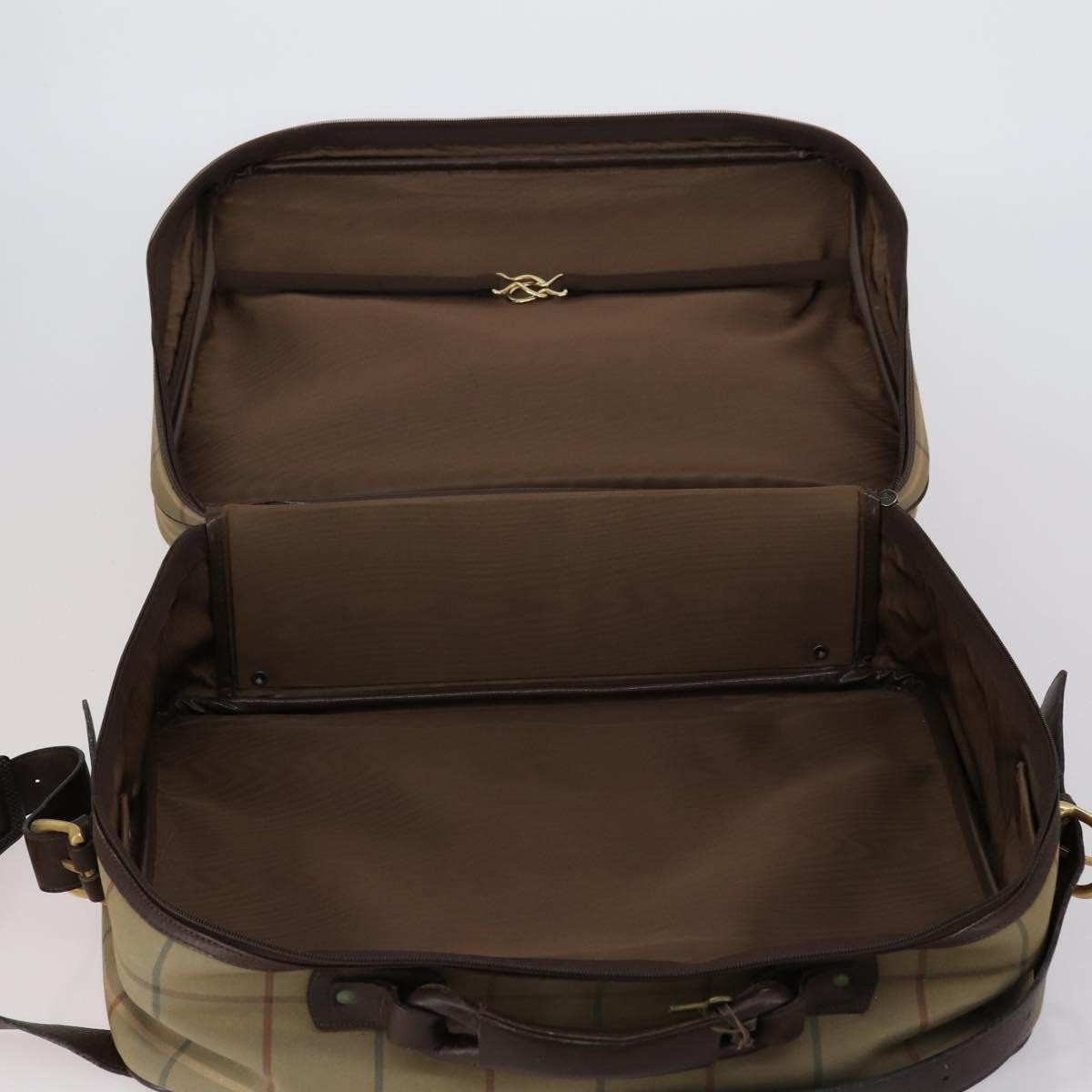 Burberry Nova Check Boston Canvas Beige Canvas Travel Bag Bag (Pre-Owned)