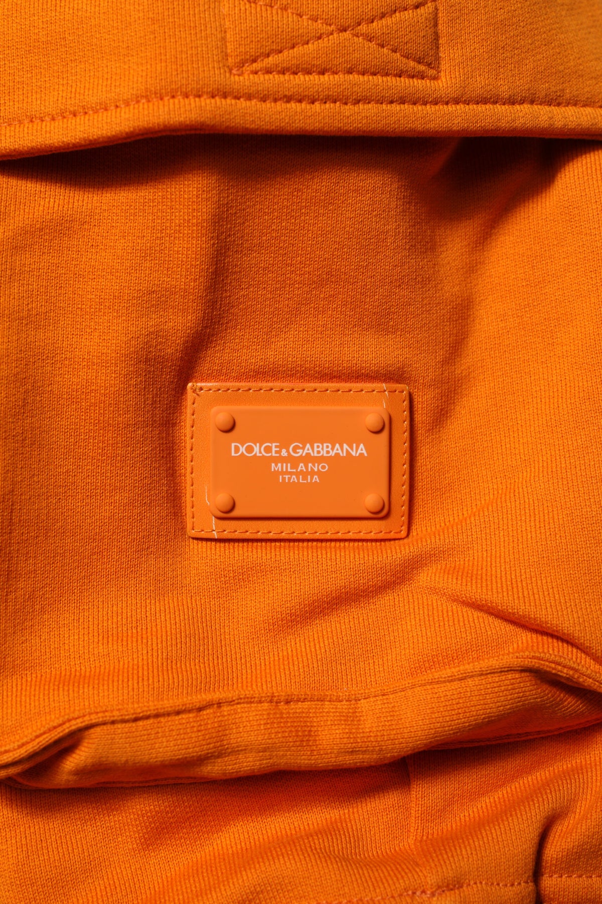 Dolce & Gabbana Orange Cotton Men Casual Cargo Bermuda Men's Shorts (Pre-Owned)