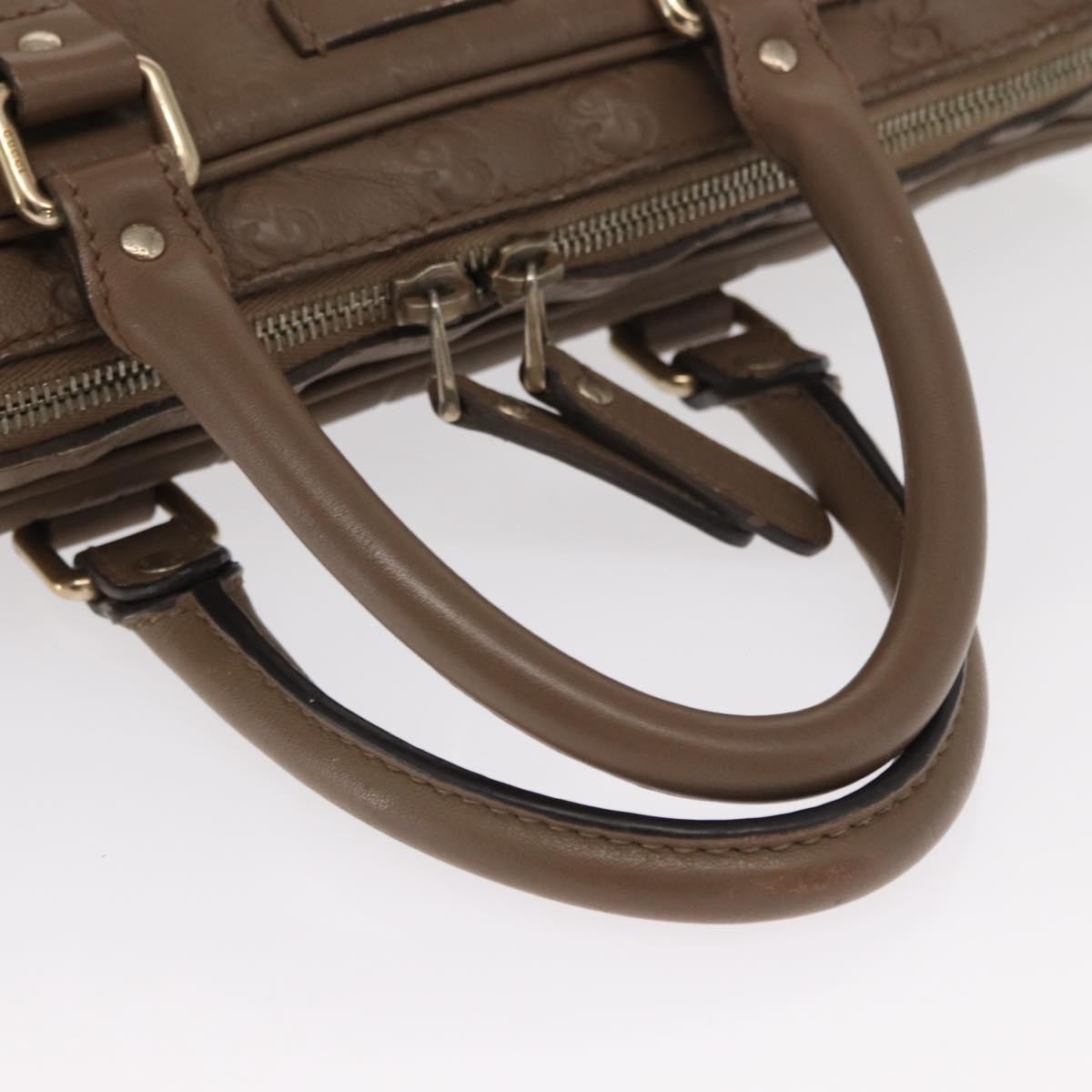 Gucci Convertible Briefcase Leather Brown Leather Briefcase Bag (Pre-Owned)