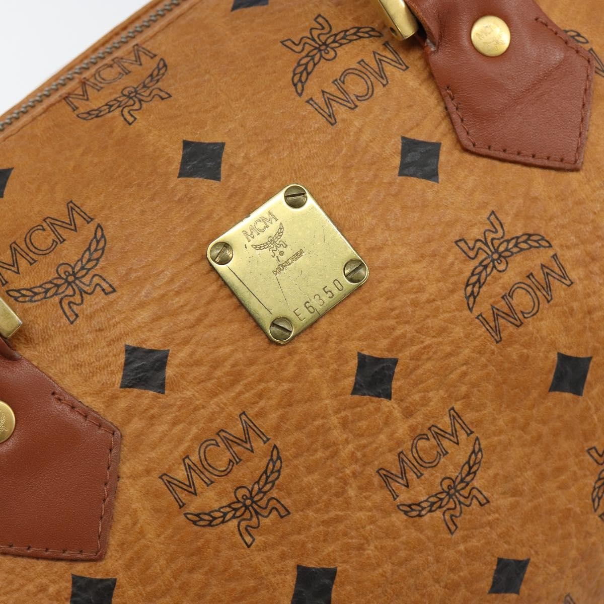 MCM Visetos Canvas And Leather Brown Canvas Handbag (Pre-Owned)
