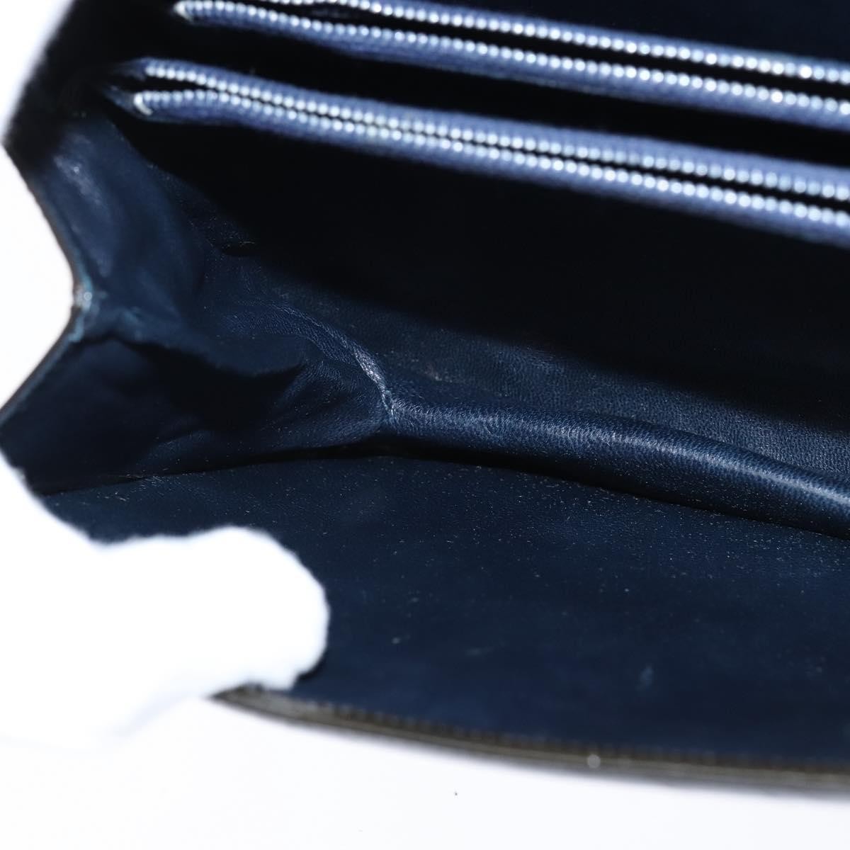 Celine Vintage Carriage Flap Clutch Leather Black Patent_Leather Shoulder Bag Bag (Pre-Owned)