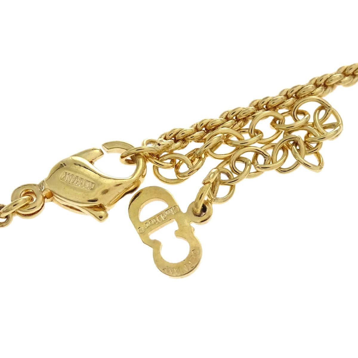 Christian Dior Vintage Pendant Necklace Metal Gold Gold_Plated Necklace Jewelry (Pre-Owned)