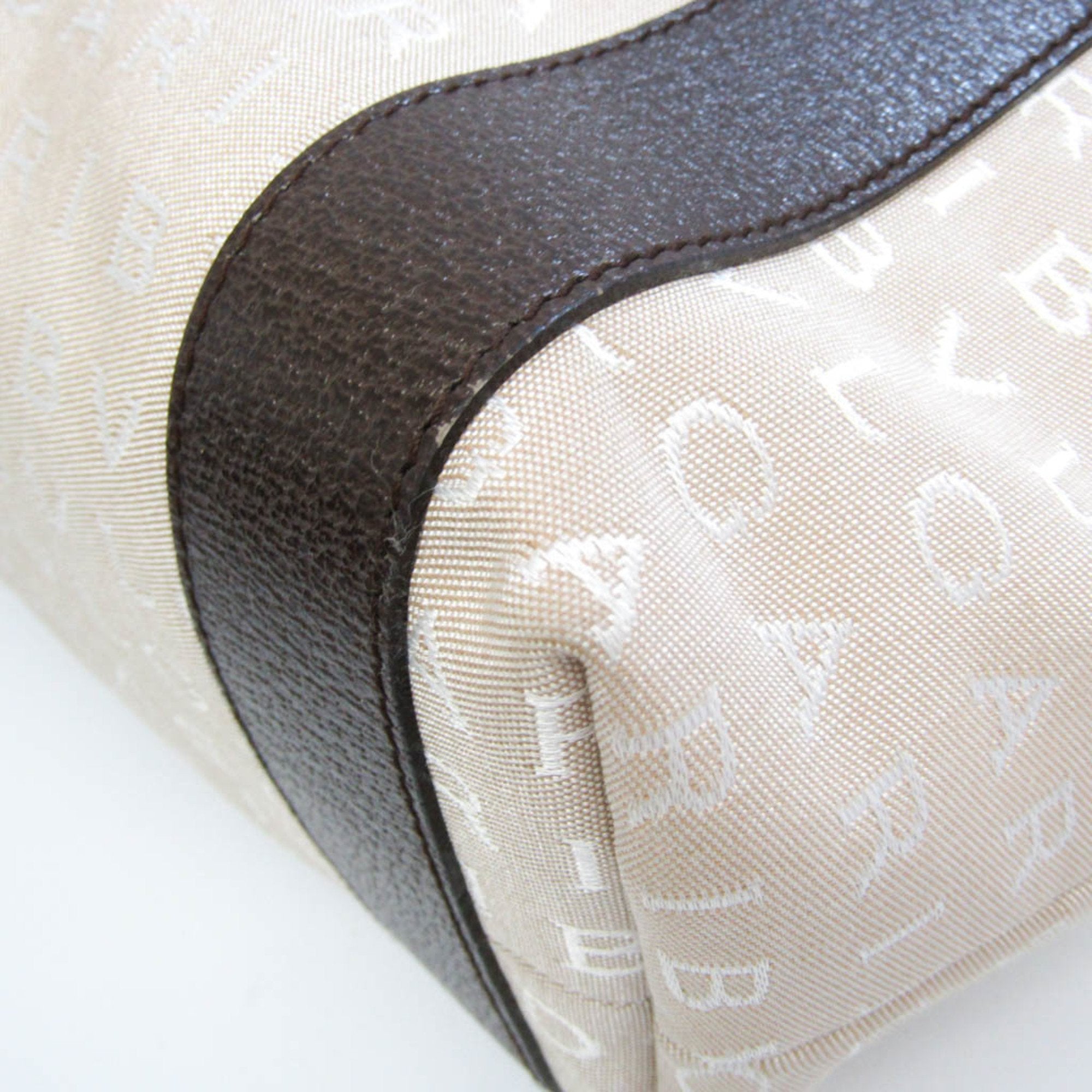 Bulgari Logo Mania Beige Canvas Tote Bag (Pre-Owned)