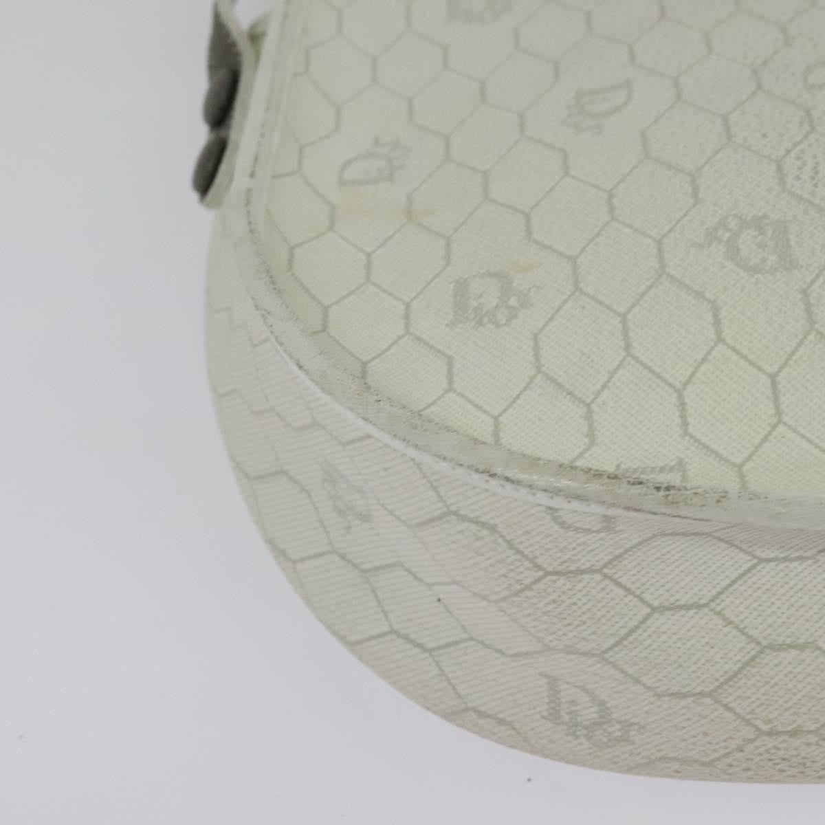 Christian Dior Vintage Honeycomb Flap Coated Canvas White Canvas Wallets Accessory (Pre-Owned)