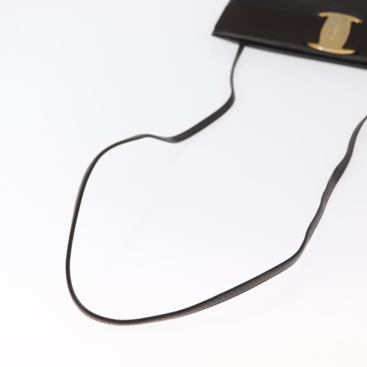 Salvatore Ferragamo Vala Leather Brown Leather Shoulder Bag Bag (Pre-Owned)