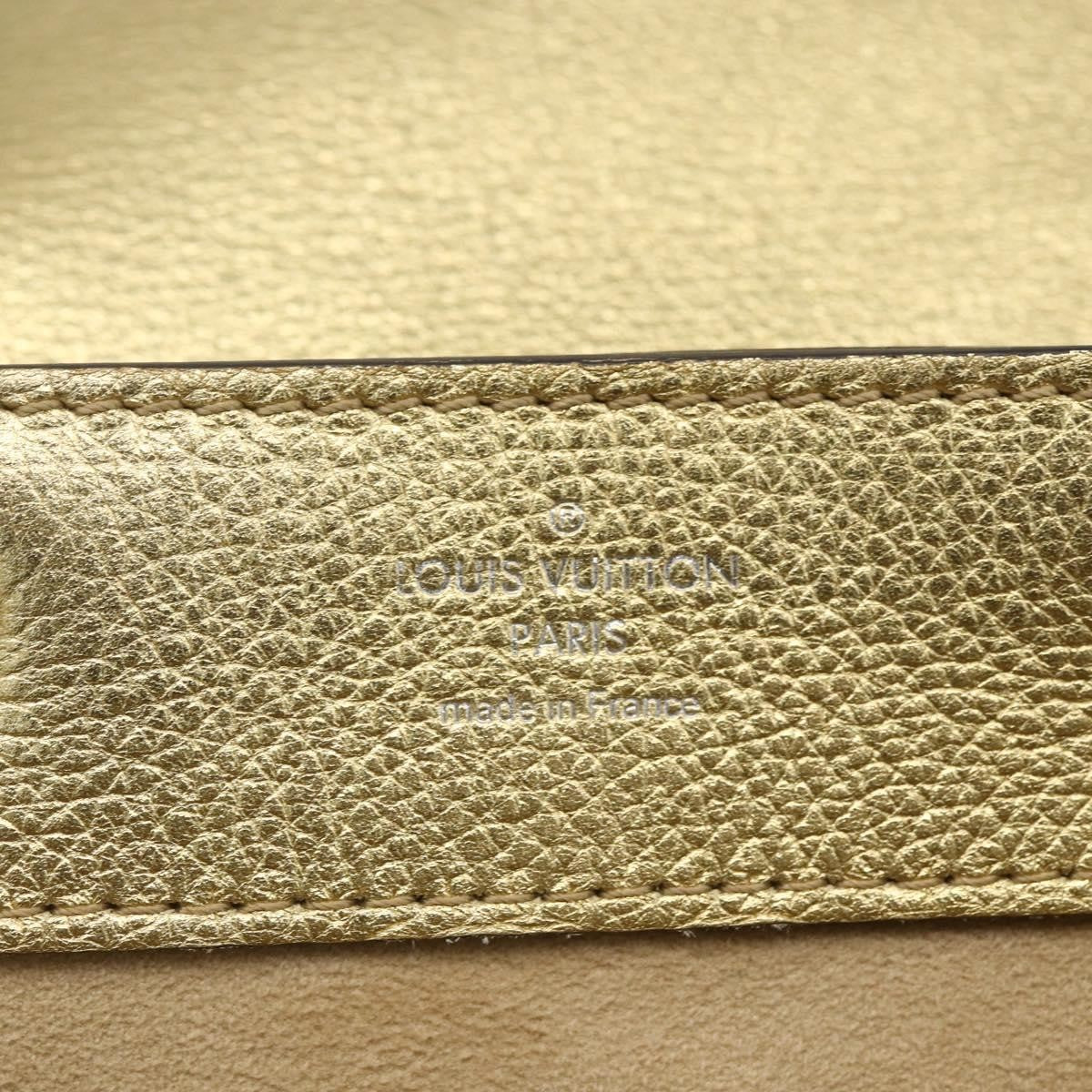 Louis Vuitton Lockme Leather Gold Leather Backpack Bag (Pre-Owned)