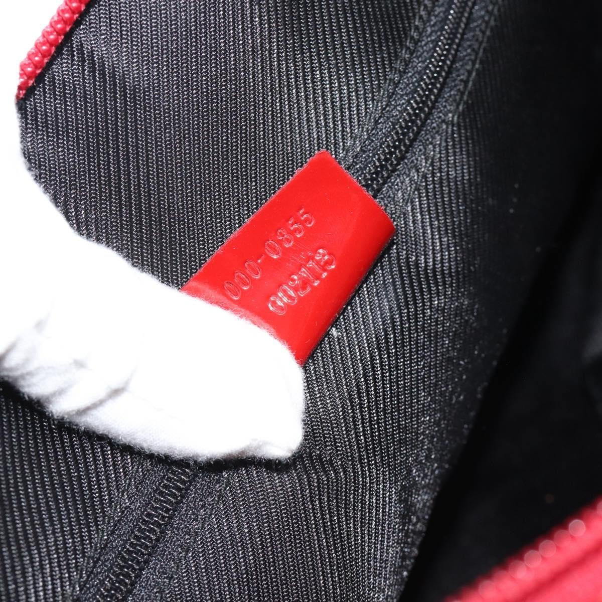 Gucci Structured Top Handle Open Tote Gg Canvas And Leather Red Canvas Handbag (Pre-Owned)