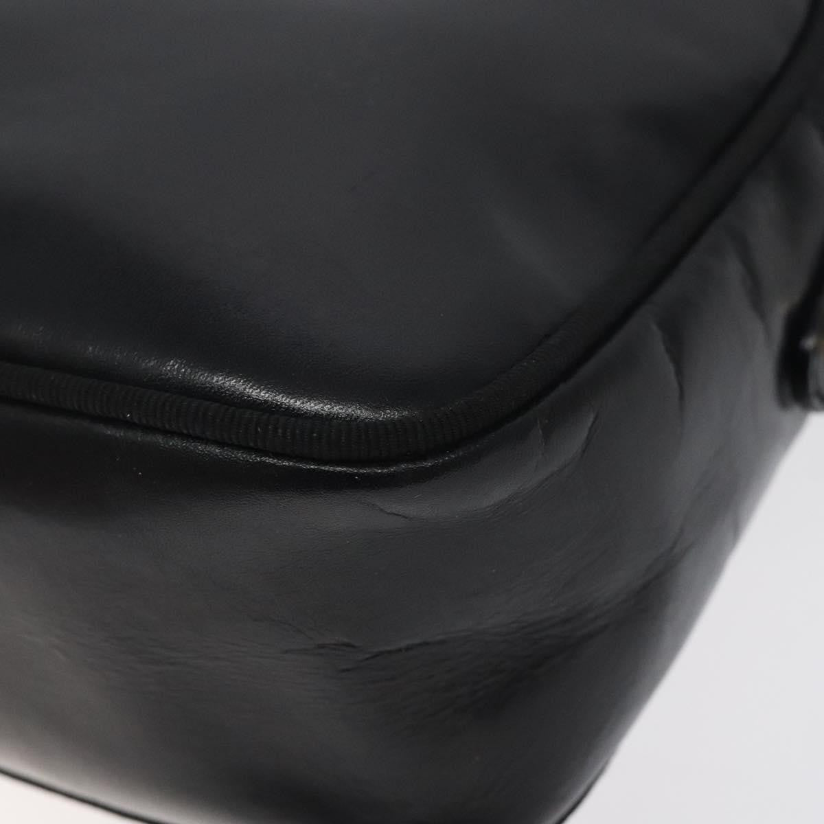 Salvatore Ferragamo Vara Bow Camera Leather Black Leather Shoulder Bag Bag (Pre-Owned)