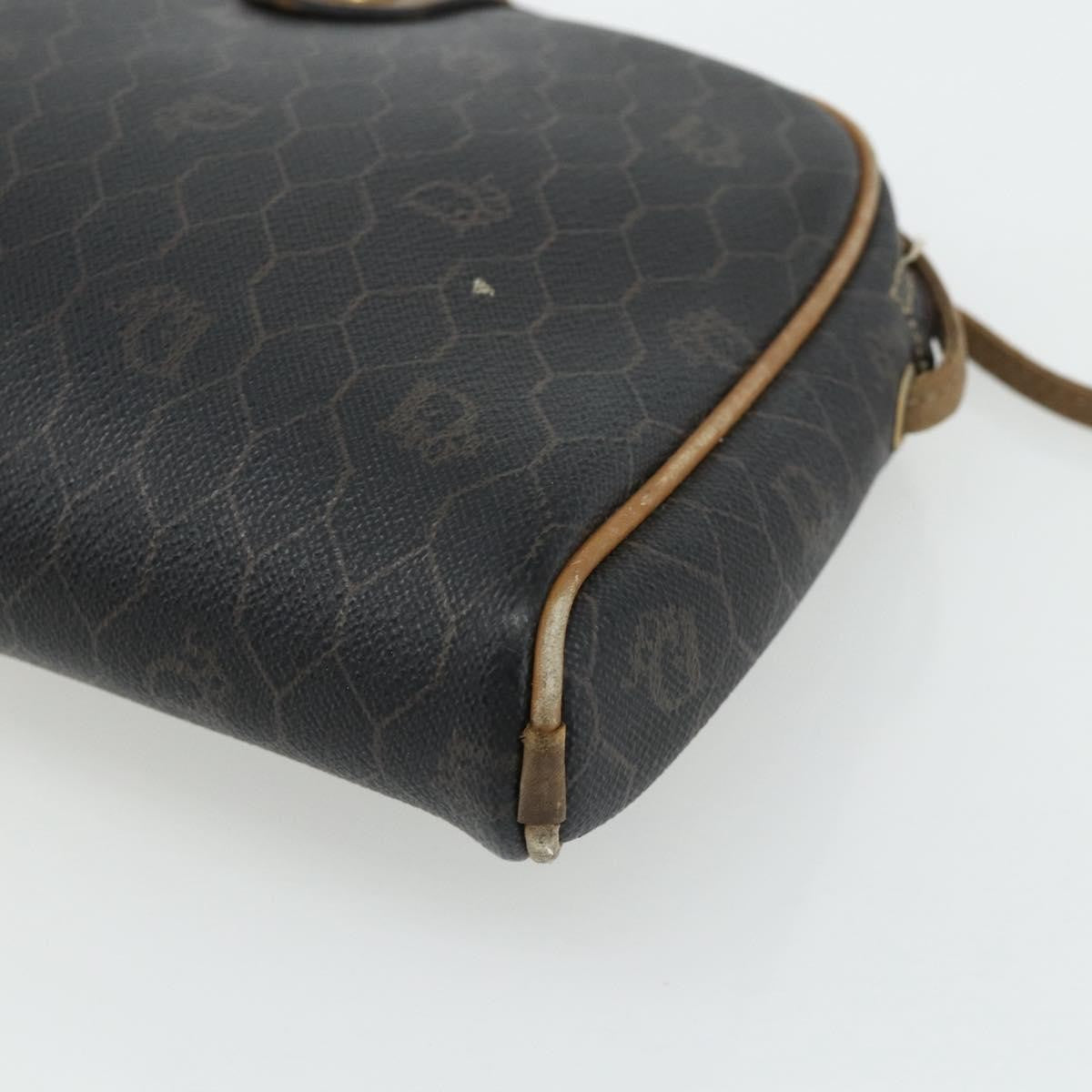 Christian Dior Vintage Honeycomb Canvas Black Canvas Shoulder Bag Bag (Pre-Owned)