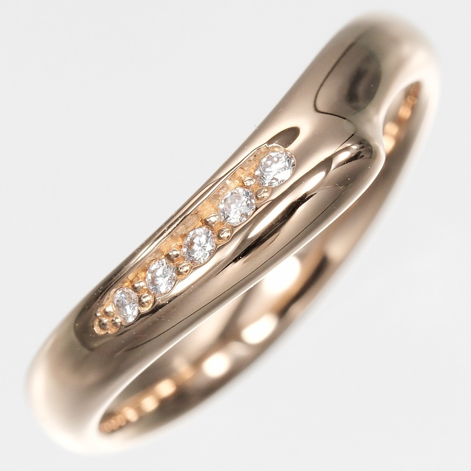 Tiffany & Co. Elsa Peretti Band Rose Gold With Diamonds Gold Pink_Gold Ring Jewelry (Pre-Owned)