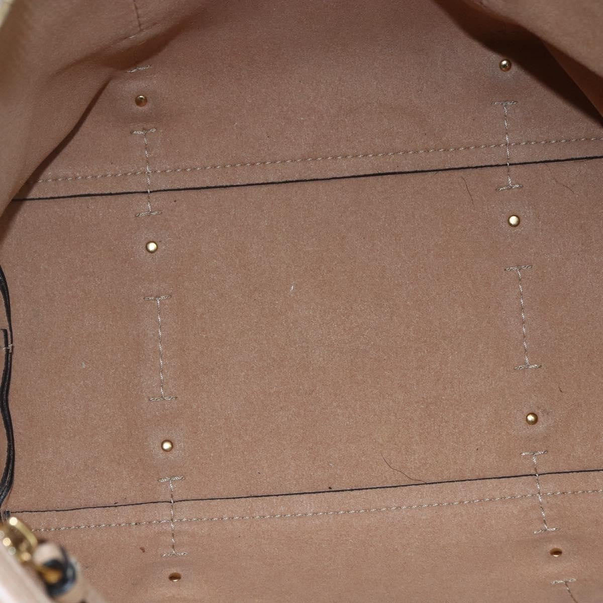 Salvatore Ferragamo Vala Tote Leather Beige Leather Tote Bag Bag (Pre-Owned)