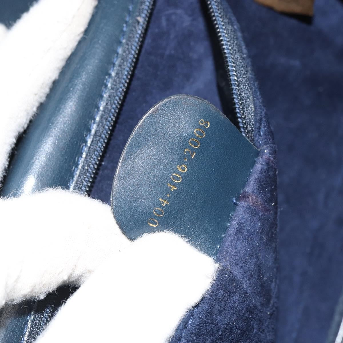 Gucci Vintage Interlocking G Flap Leather Navy Leather Shoulder Bag Bag (Pre-Owned)