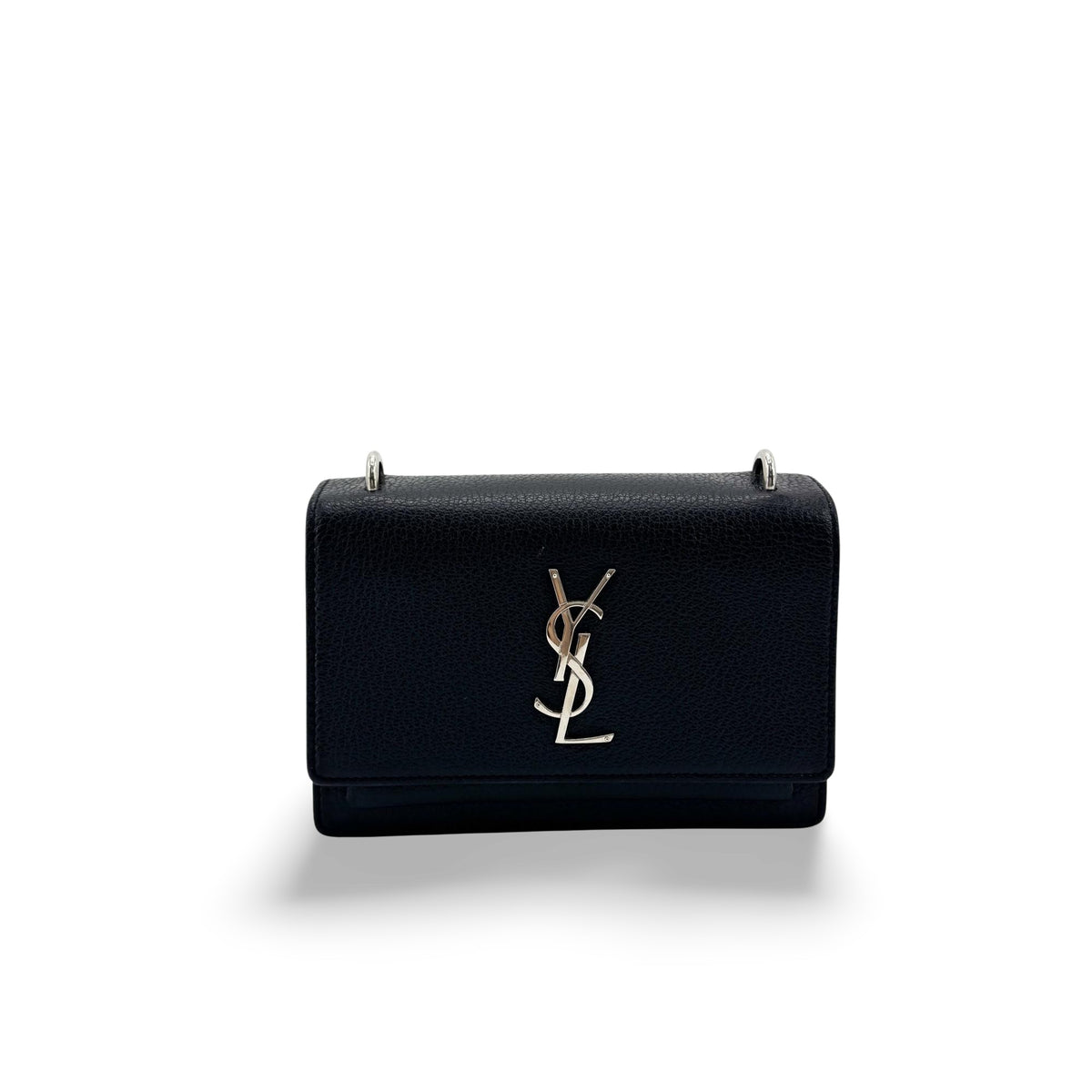 Saint Laurent Sunset Leather Black Leather Crossbody Bag Bag (Pre-Owned)