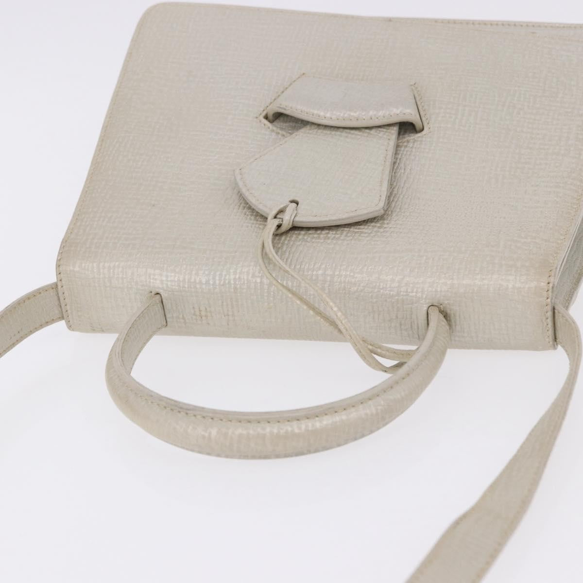 Loewe Barcelona Top Handle Leather Silver Leather Handbag (Pre-Owned)