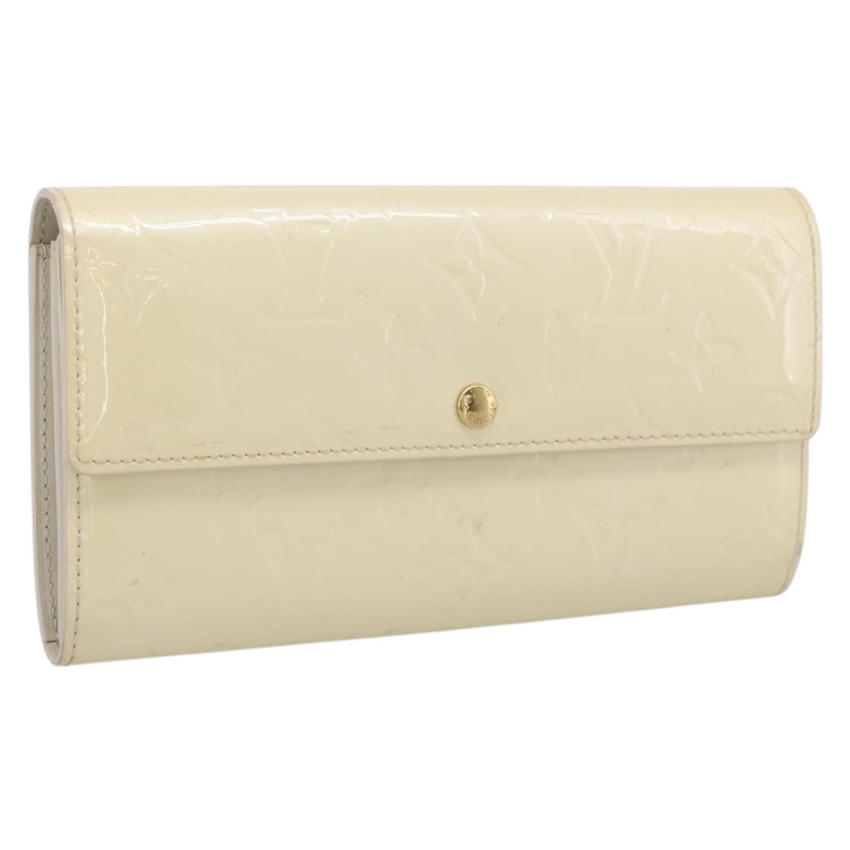 Louis Vuitton Vintage Sarah Monogram Vernis Beige Patent_Leather Wallets Accessory (Pre-Owned)
