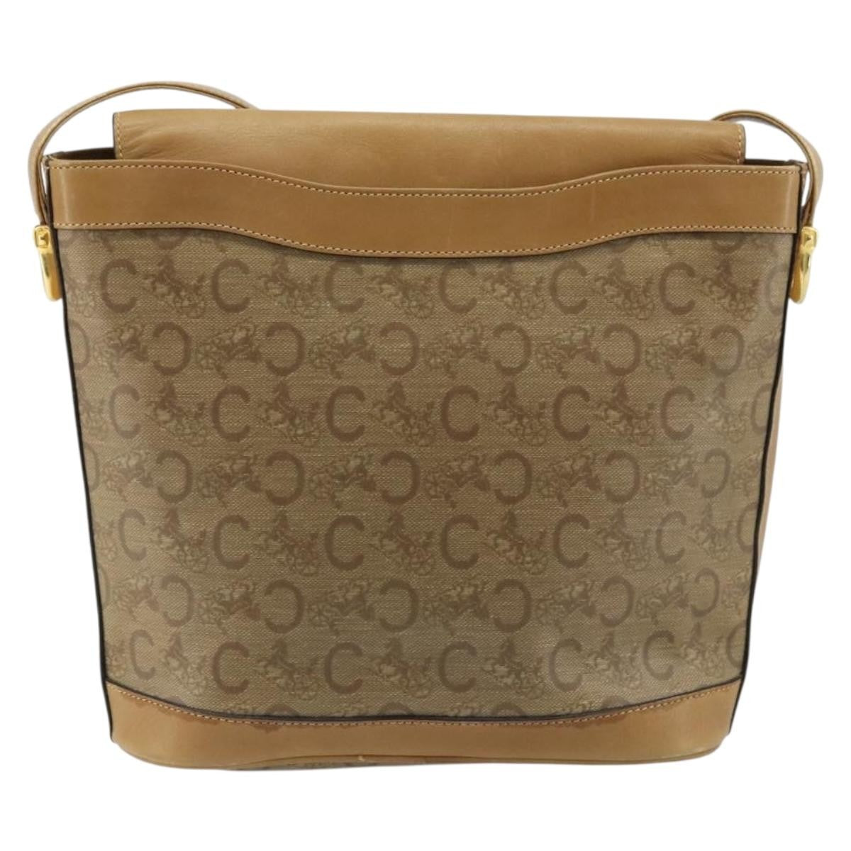 Celine C Sulky Canvas And Leather Beige Canvas Shoulder Bag Bag (Pre-Owned)