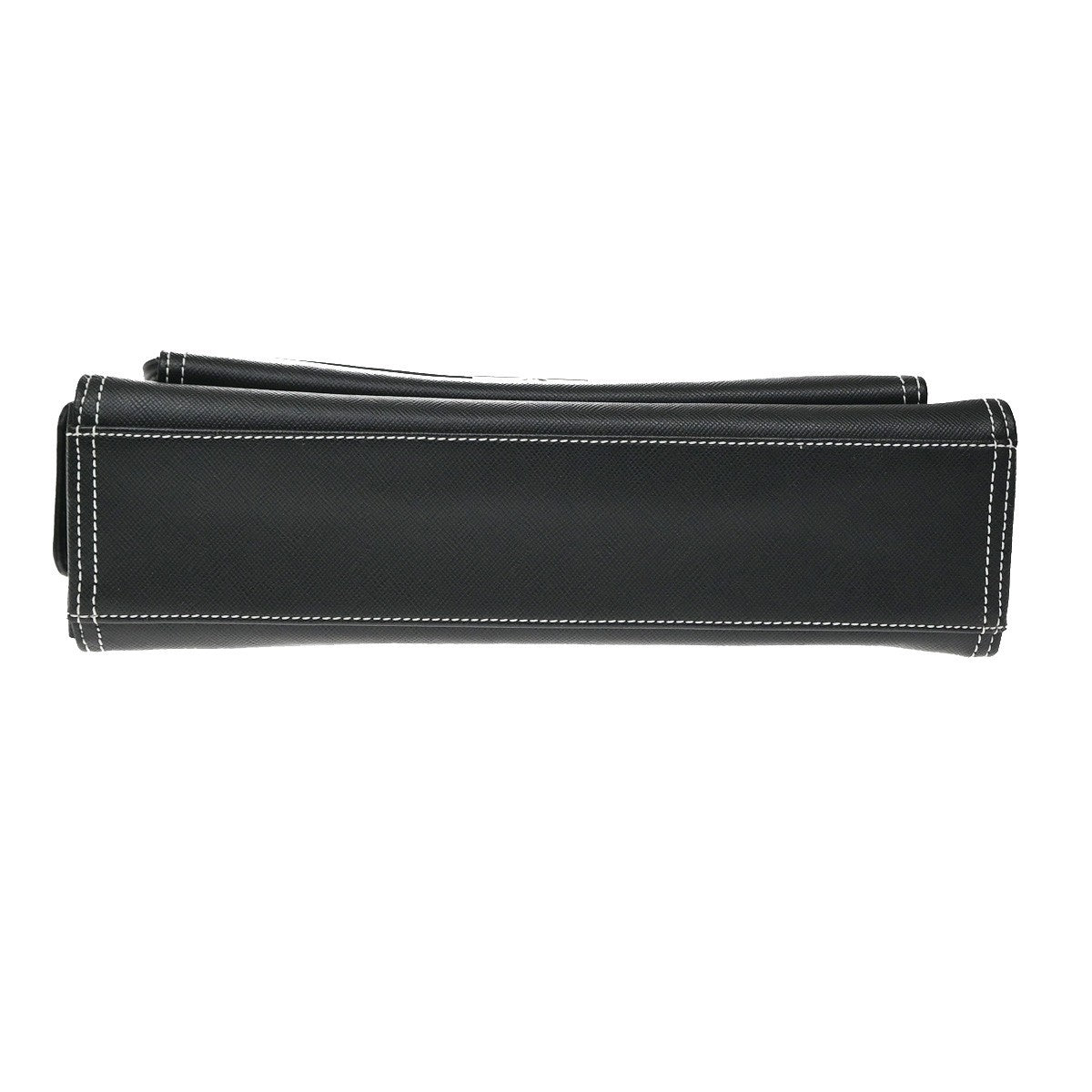 Saint Laurent Front Logo Plaque Convertible Clutch Leather Black Leather Clutche & Pouche Bag (Pre-Owned)