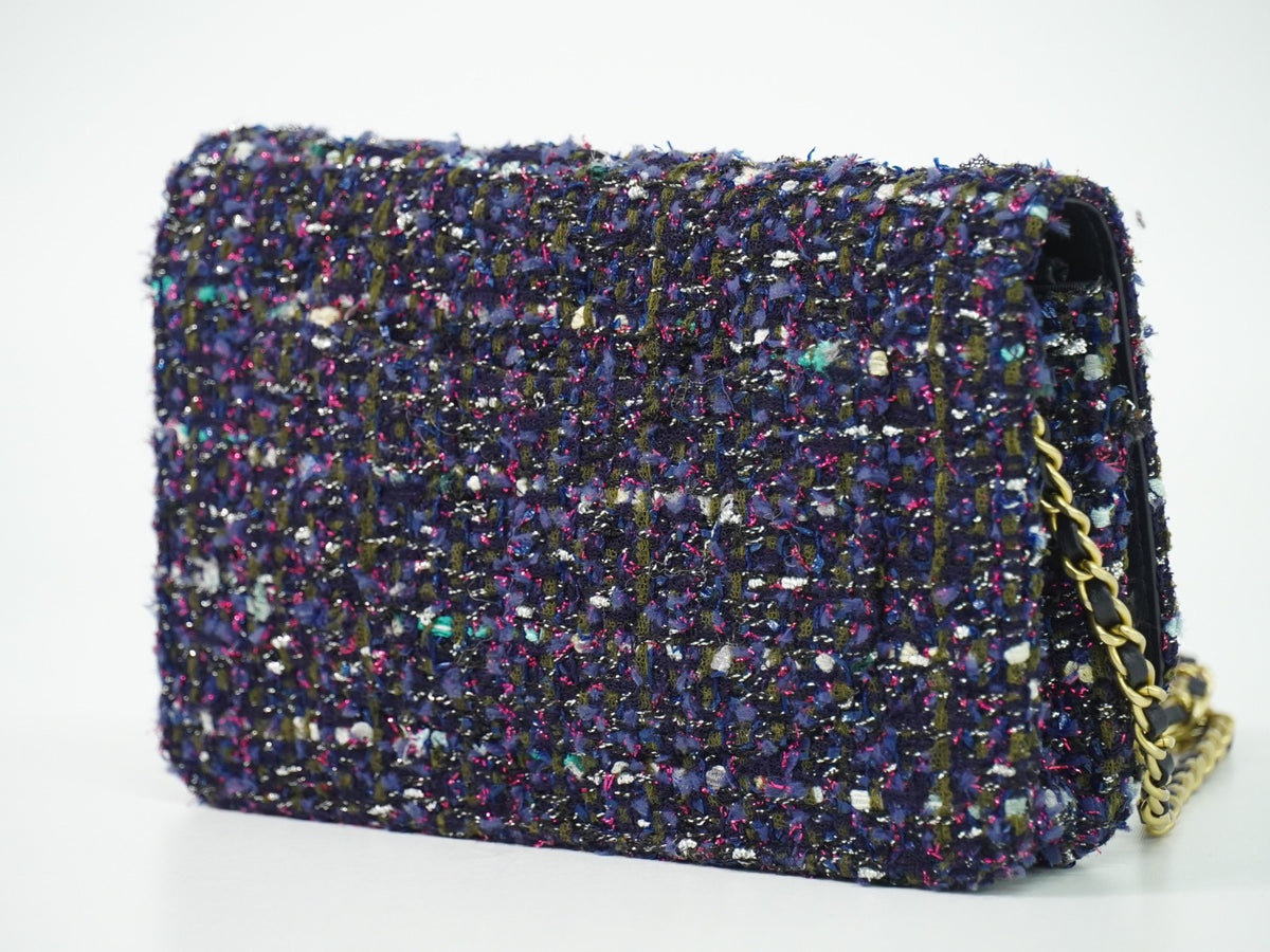 Chanel Wallet On Chain Tweed Multicolour Tweed Shoulder Bag Bag (Pre-Owned)