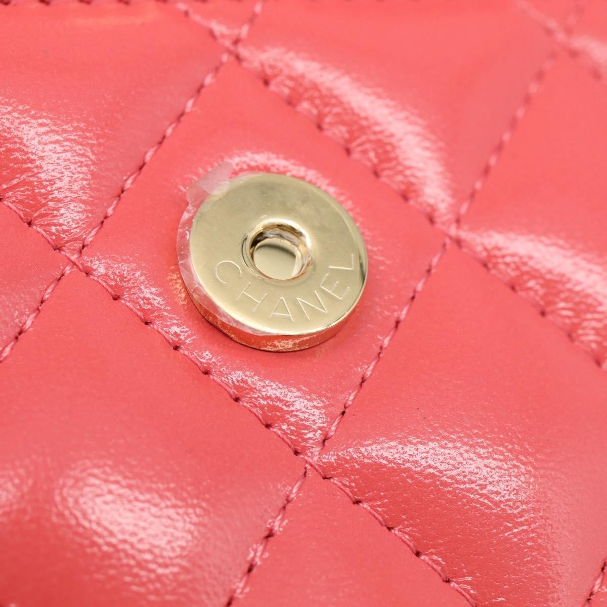 Chanel Textured Cc Wallet On Chain Quilted Lambskin Pink Leather Crossbody Bag Bag (Pre-Owned)