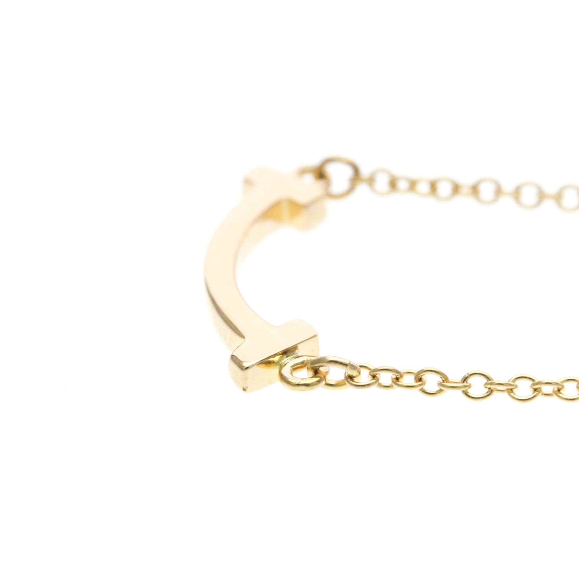 Tiffany & Co. T Smile Pendant 18K Rose Gold Pink Pink_Gold Necklace Jewelry (Pre-Owned)