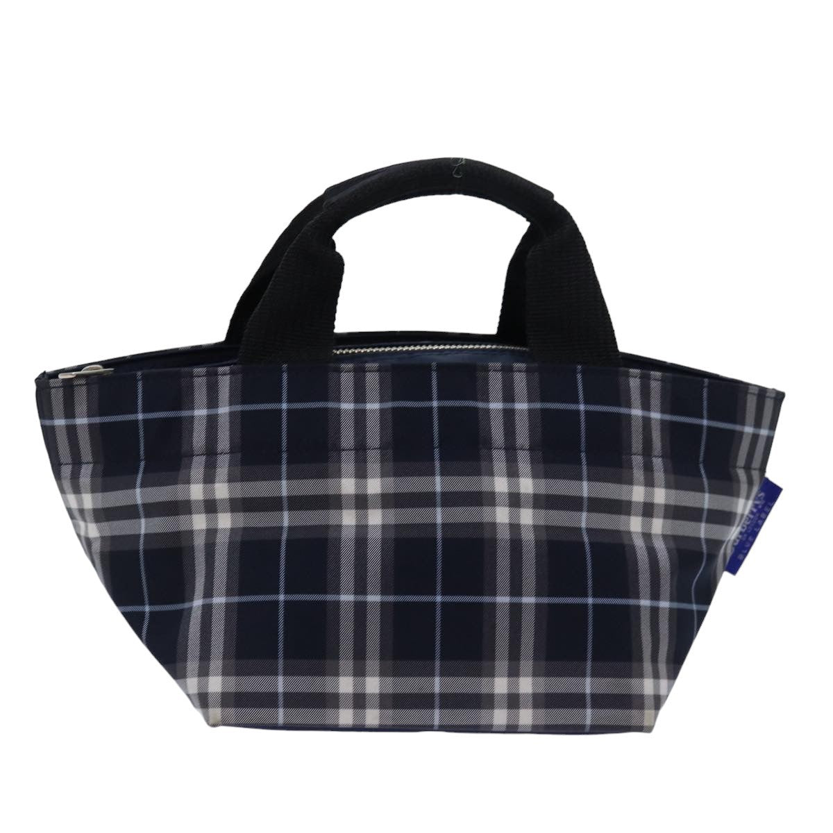 Burberry Nova Check Blue Label Nylon Navy Nylon Handbag (Pre-Owned)