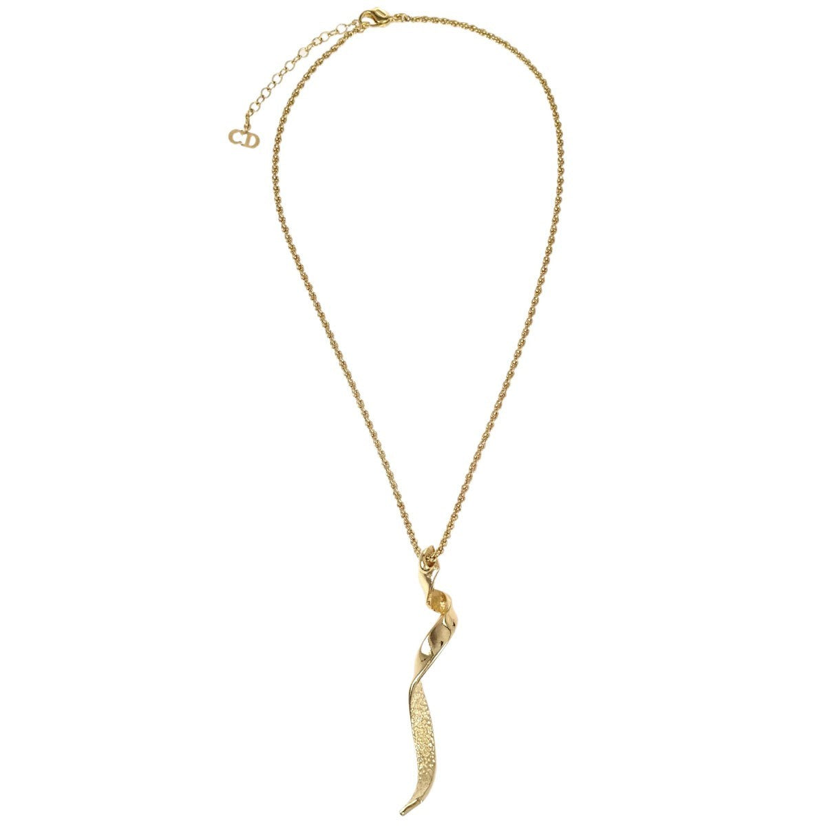 Christian Dior Vintage Pendant Necklace Metal Gold Gold_Plated Necklace Jewelry (Pre-Owned)