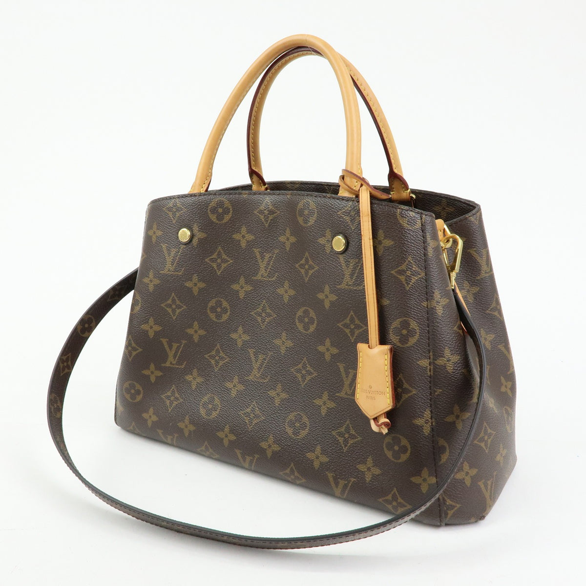 Louis Vuitton Montaigne Monogram Canvas Brown Canvas Handbag (Pre-Owned)