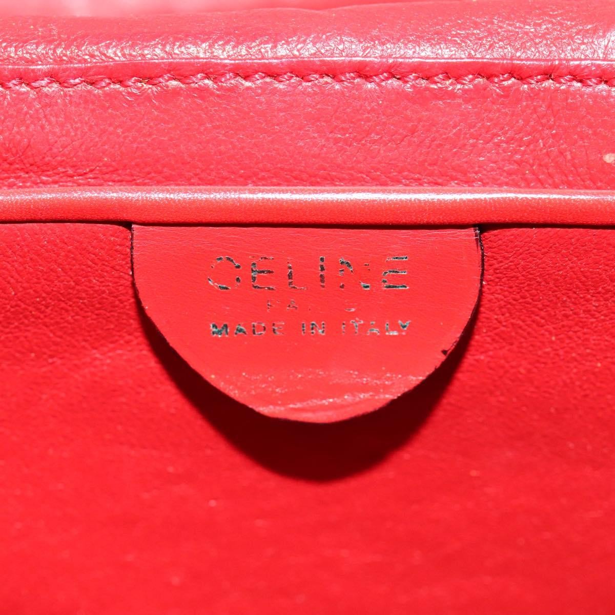 Celine Vanity Leather Red Leather Shoulder Bag Bag (Pre-Owned)