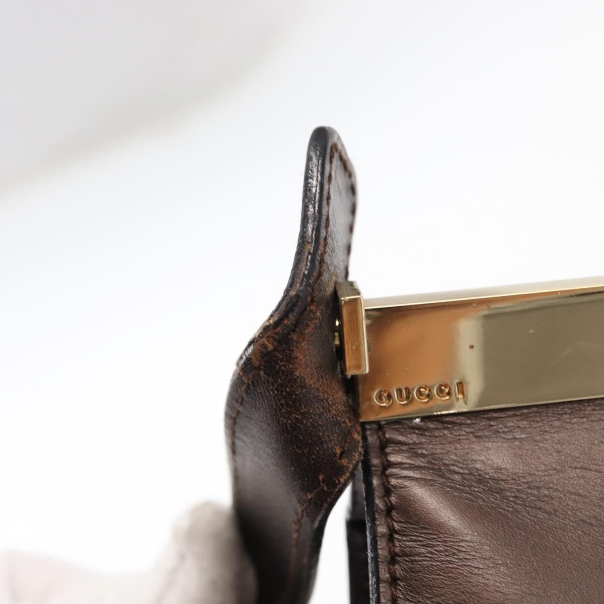 Gucci Vintage Leather Brown Leather Shoulder Bag Bag (Pre-Owned)